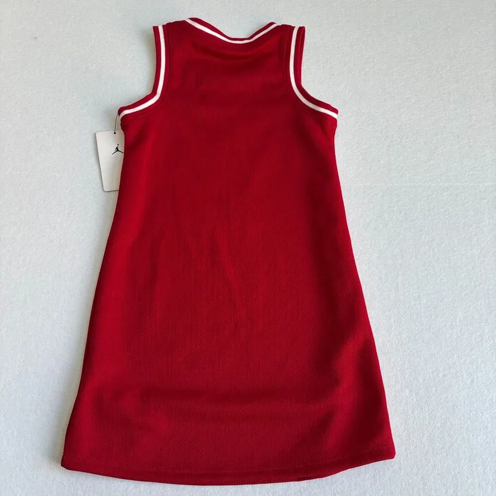 Jordan Nike 23 Jersey Tank Dress Girls 6 L Gym Red Sleeveless Basketball NWT
